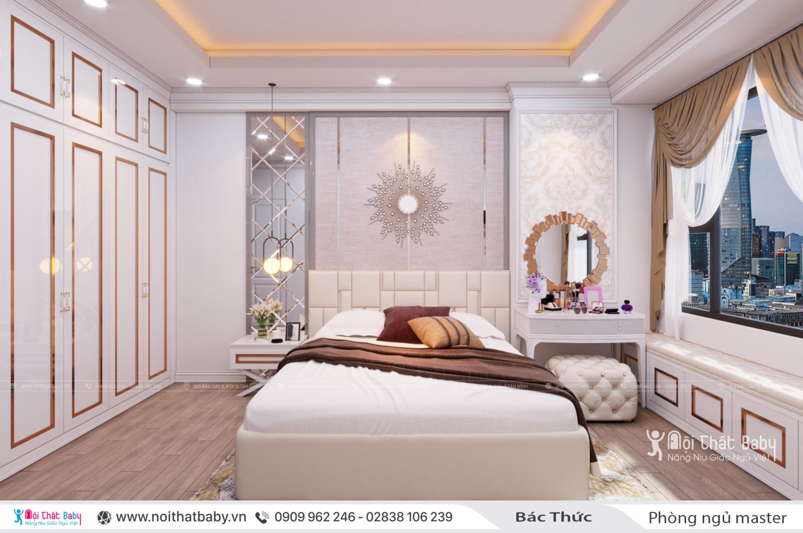 Thiết kế nội thất nguyên căn - phong cách tân cổ điển tại Saigon South Residences 